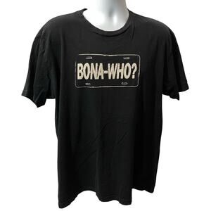 JOE BONAMASSA ‘BONA-WHO?’ SHIRT — Blues Rock Tour Black Graphic Tee Men's XL